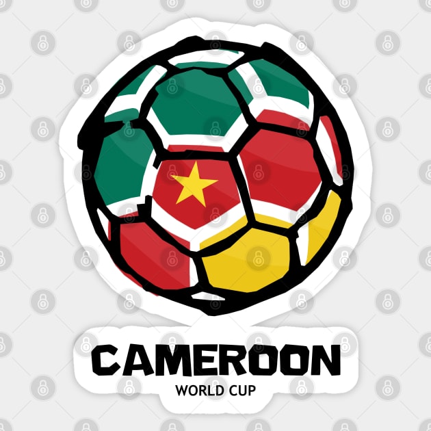 Cameroon Football Country Flag Sticker by KewaleeTee